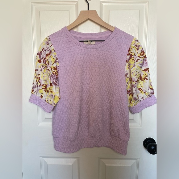 Porridge Puff-Sleeve Pullover Top - Picture 2 of 5